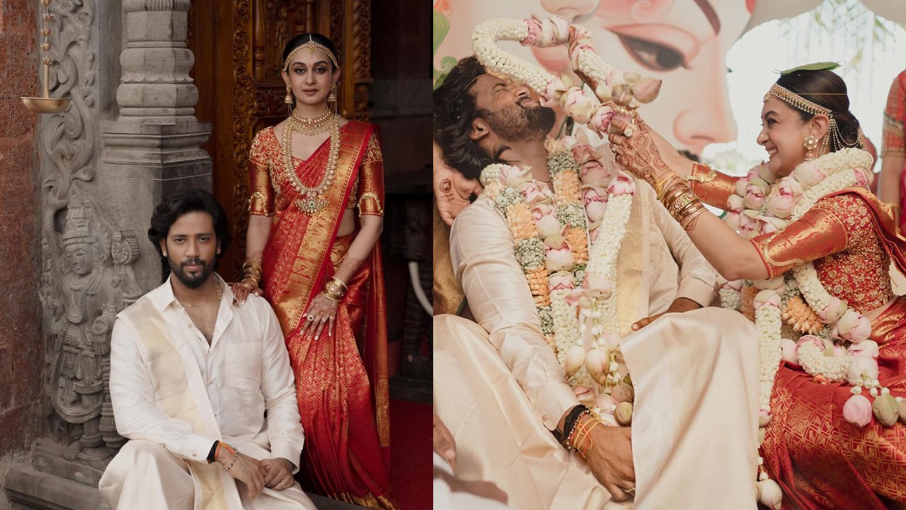 Aishwarya Arjun Wedding : హీరోయిన్ ఐశ్వర్య అర్జున్ పెళ్లి ఫొటోలు..