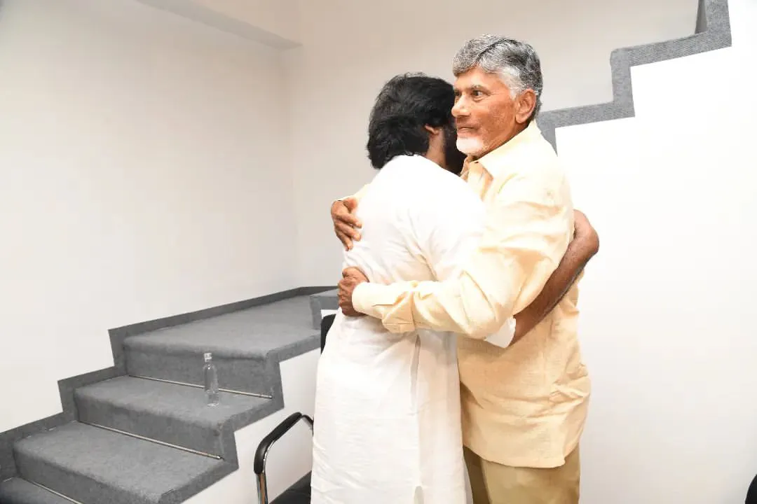 Chandrababu Pawan Kalyan Akira Nandan Celebrations at Janasena Office