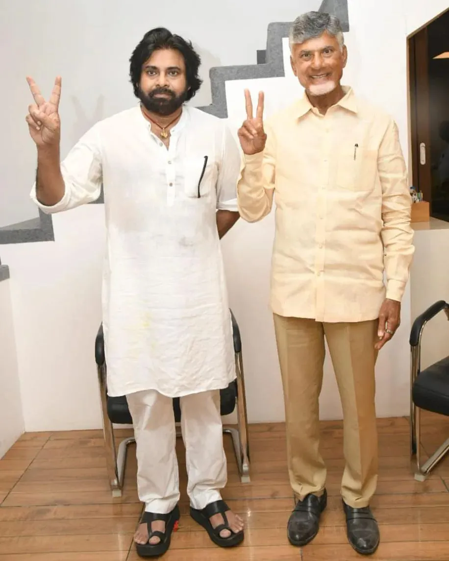 Chandrababu Pawan Kalyan Akira Nandan Celebrations at Janasena Office