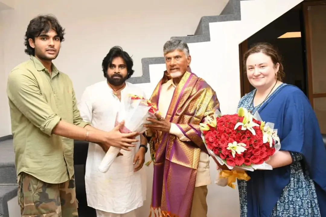 Chandrababu Pawan Kalyan Akira Nandan Celebrations at Janasena Office