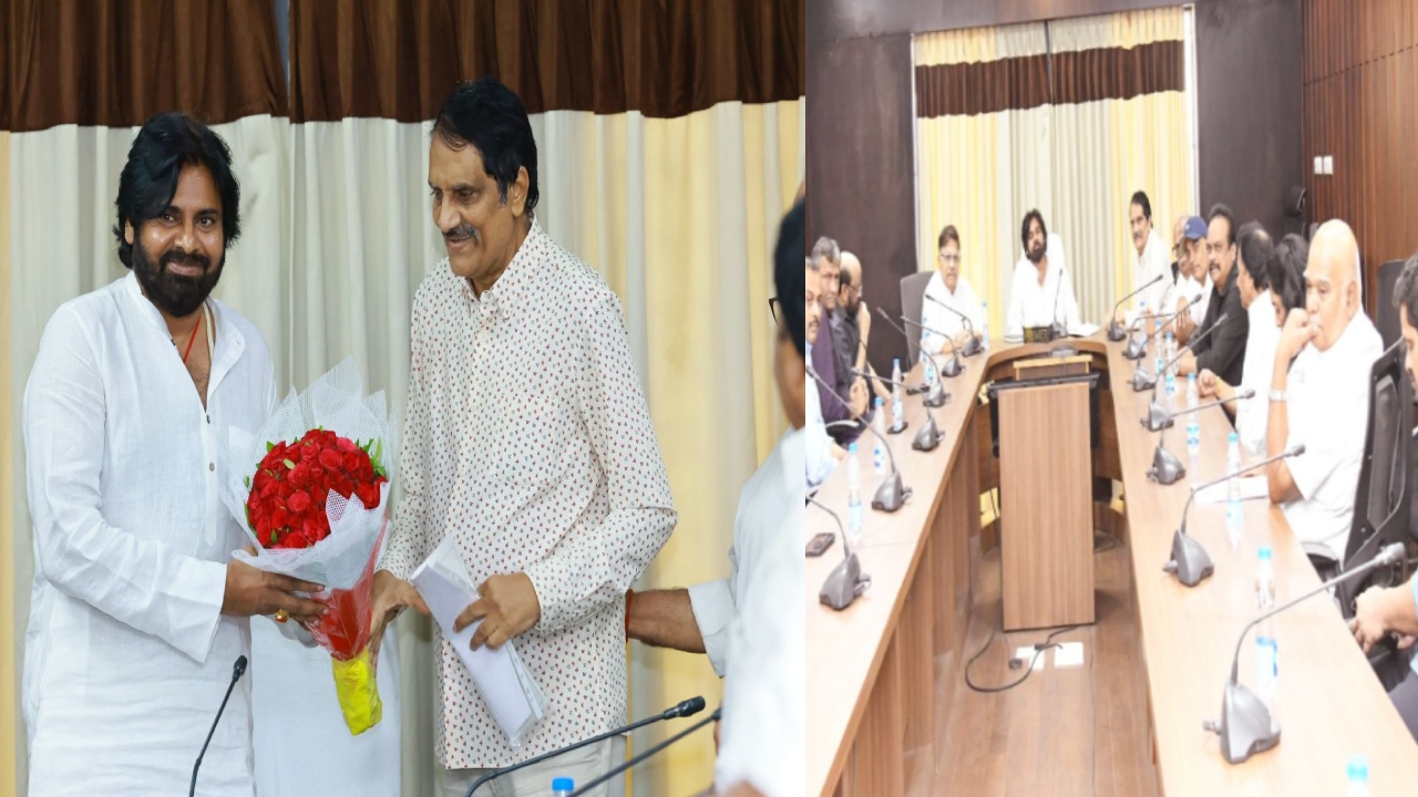 Pawan Kalyan : నిర్మాత‌ల‌తో స‌మావేశ‌మైన ప‌వ‌న్‌.. ఫోటోలు