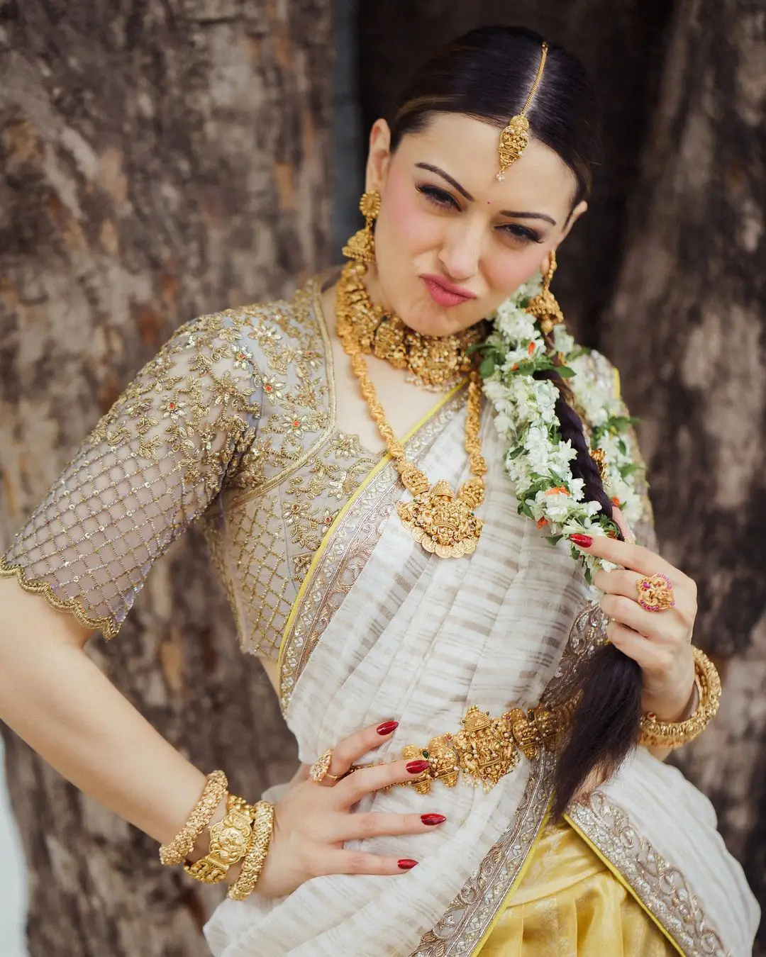 Hansika Motwani Cute Looks in Half Saree