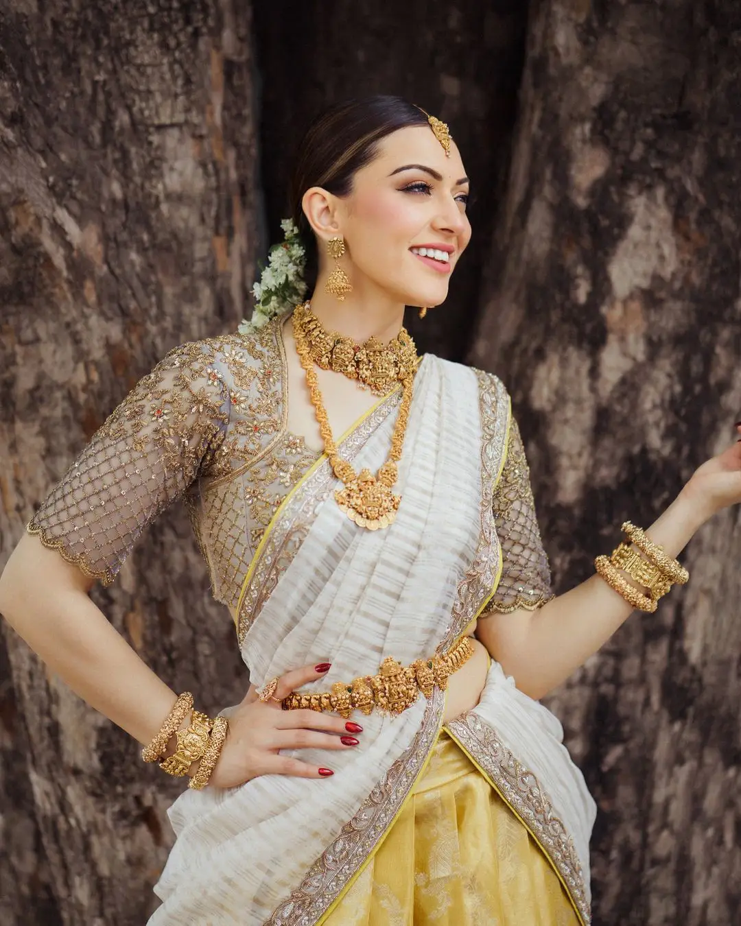 Hansika Motwani Cute Looks in Half Saree