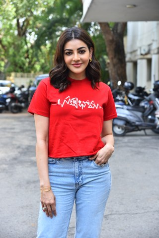 Kajal Aggarwal Casual Looks in Satyabhama Movie Promotions
