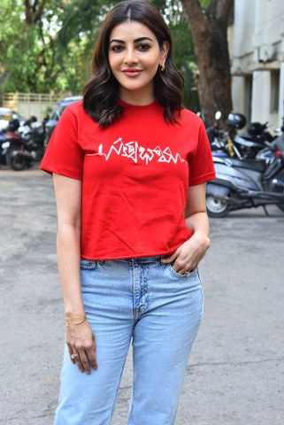 Kajal Aggarwal Casual Looks in Satyabhama Movie Promotions