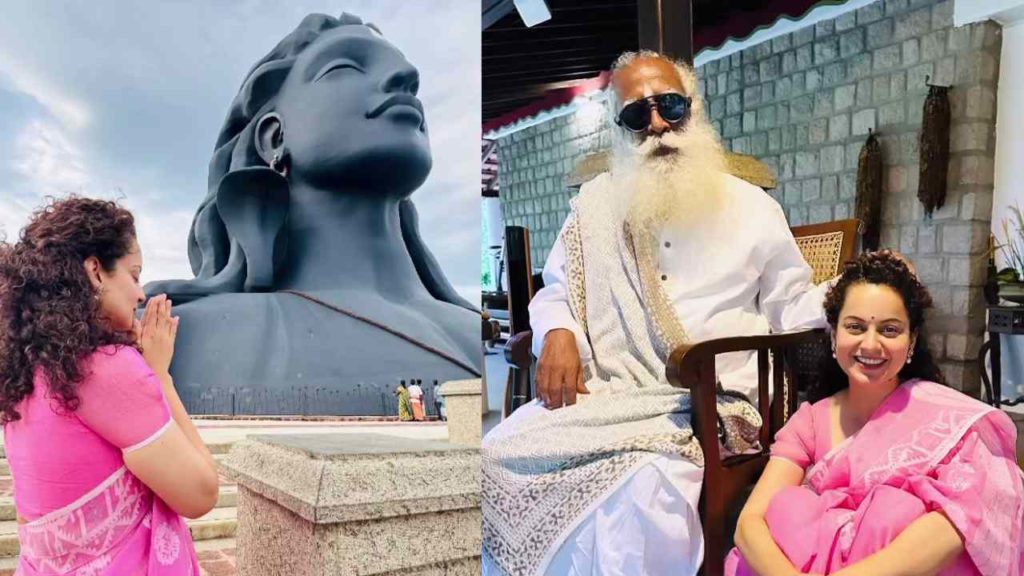 Kangana Ranaut Visits Isha Foundation and Takes Blessings From Sadhguru after Winning as MP