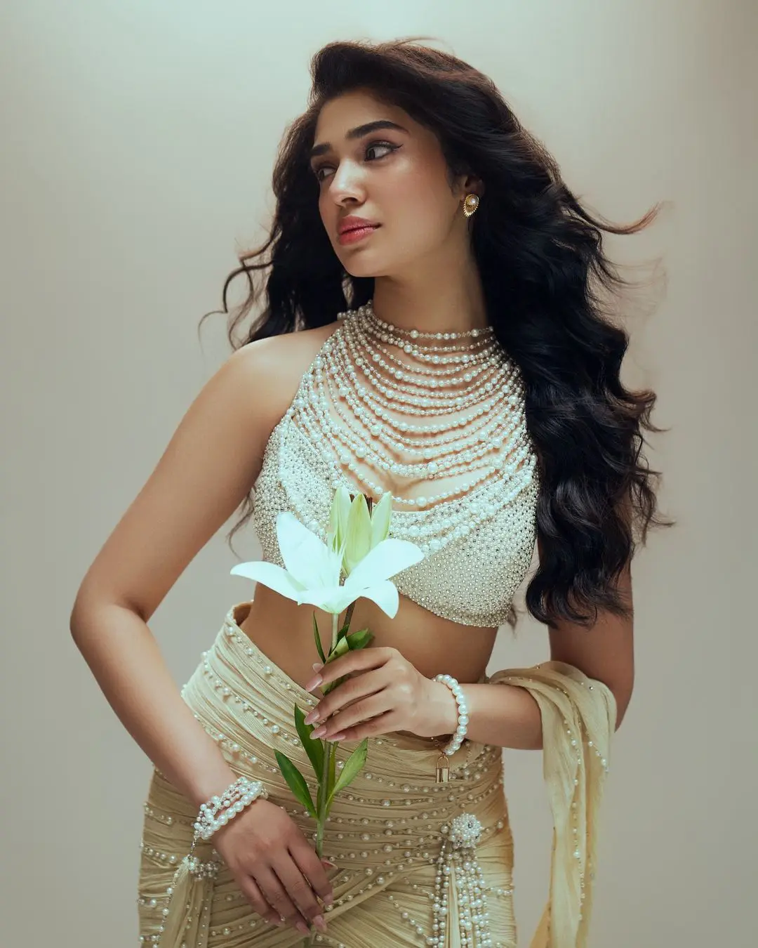 Krithi Shetty Shines like an Angel with Special Pearl Dress