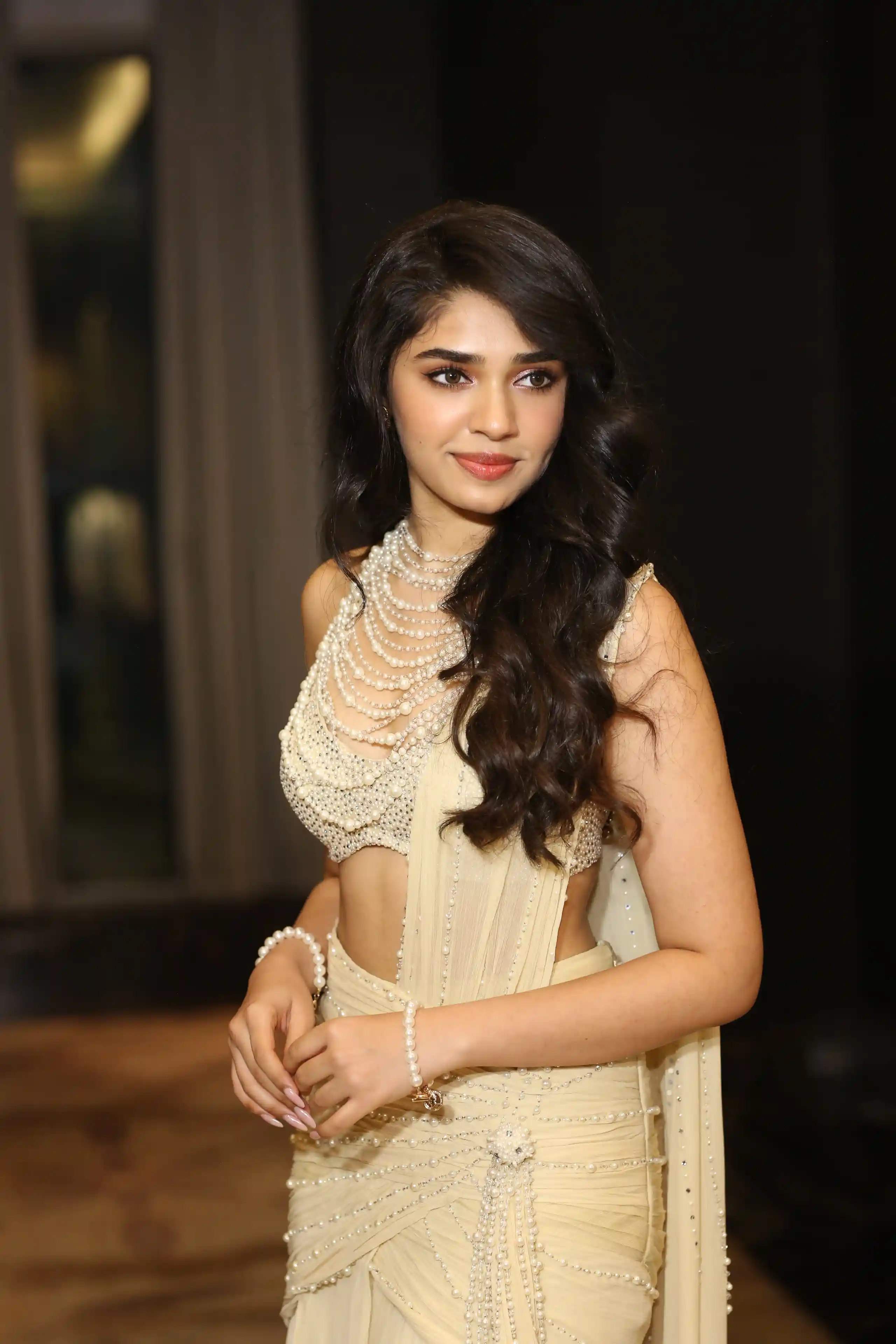 Krithi Shetty Shines like an Angel with Special Pearl Dress