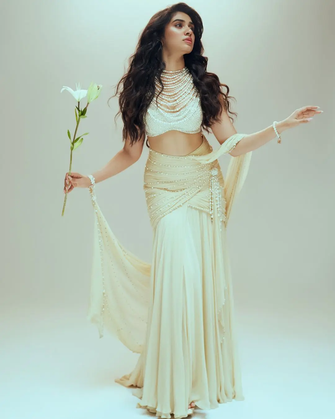 Krithi Shetty Shines like an Angel with Special Pearl Dress