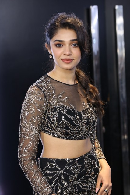 Krithi Shetty Shines in Modern Dress at Manamey Trailer Launch Event