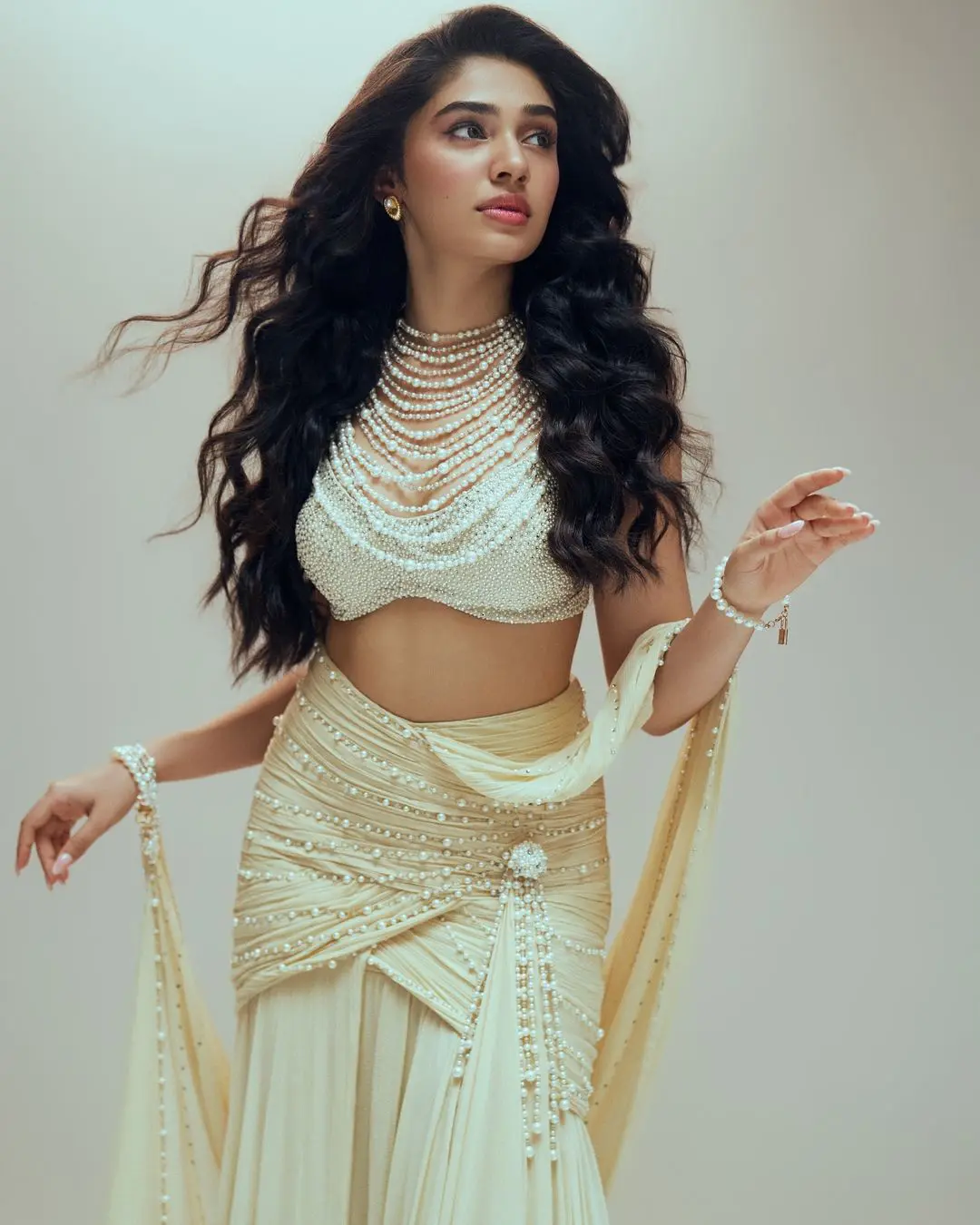Krithi Shetty Shines like an Angel with Special Pearl Dress