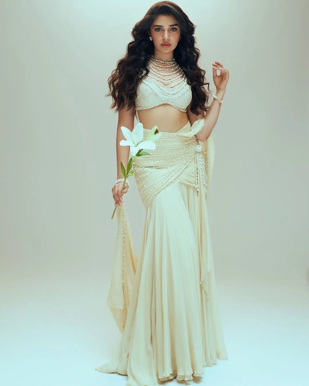 Krithi Shetty Shines like an Angel with Special Pearl Dress