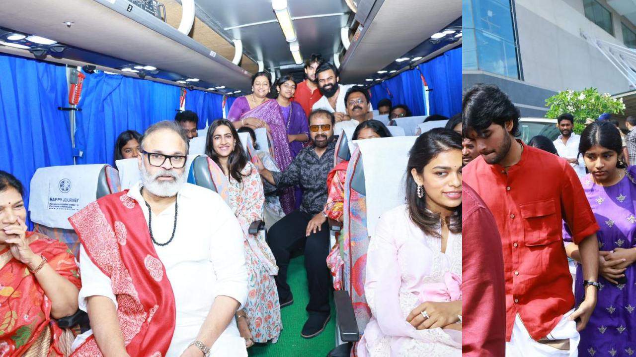 Mega Family : బస్సులో ప్రమాణ స్వీకారానికి మెగా ఫ్యామిలీ.. ఫొటోలు వైరల్..
