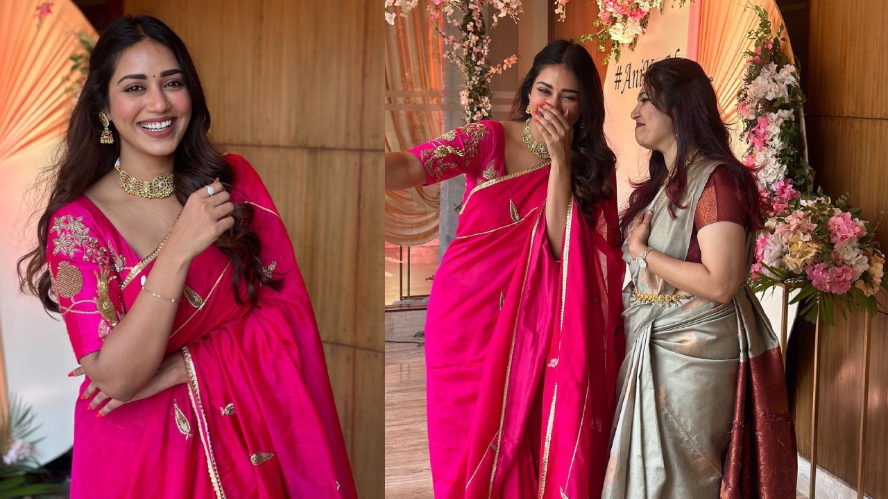 Nivetha Pethuraj : ఫ్రెండ్ పెళ్ళిలో చీరకట్టులో అందంగా నివేదా పేతురేజ్..