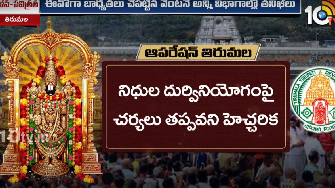 రంగంలోకి దిగిన ఈవో, అక్రమార్కుల గుండెల్లో రైళ్లు..! టీటీడీ ప్రక్షాళనకు వేగంగా అడుగులు.. రంగంలోకి దిగిన ఈవో, అక్రమార్కుల గుండెల్లో రైళ్లు..! టీటీడీ ప్రక్షాళనకు వేగంగా అడుగులు..