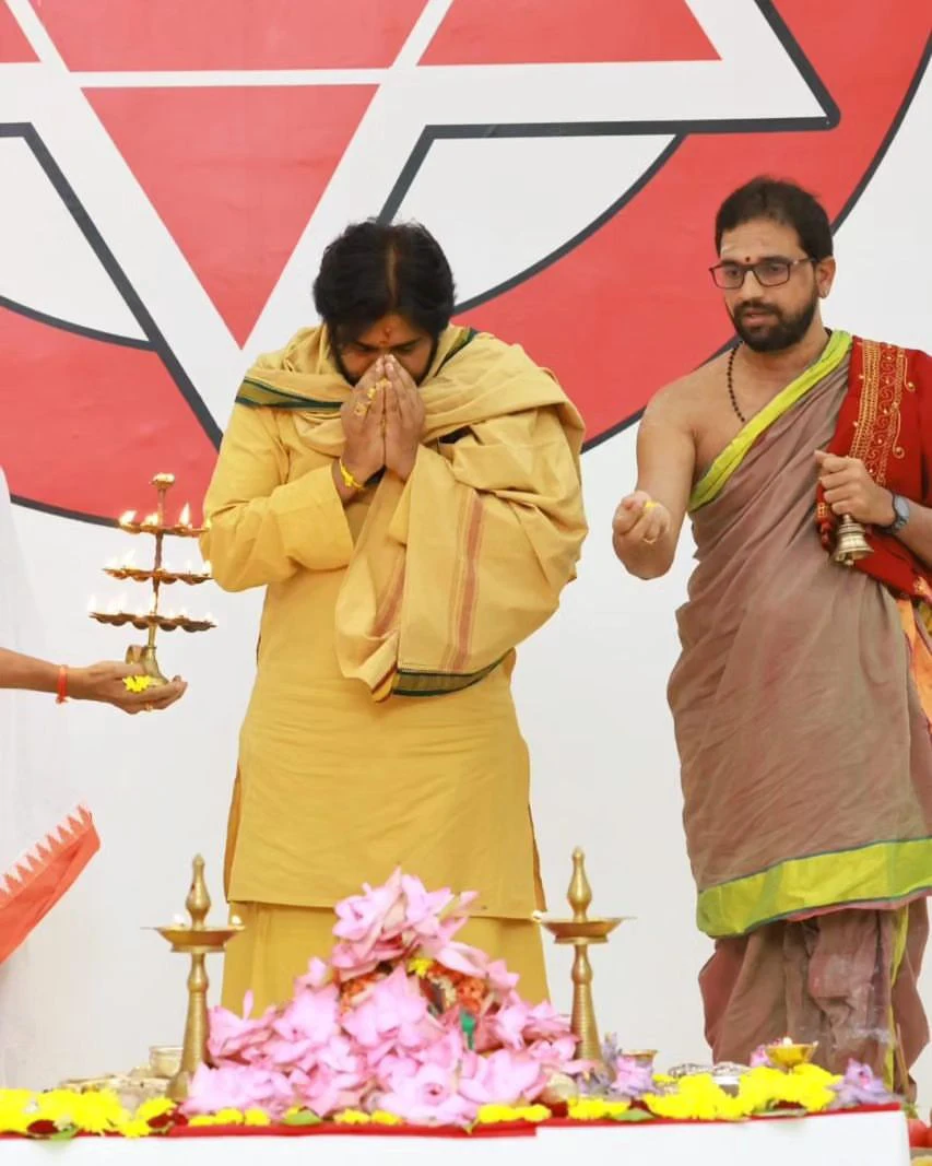 Pawan Kalyan Varahi Deeksha Pooja Photos