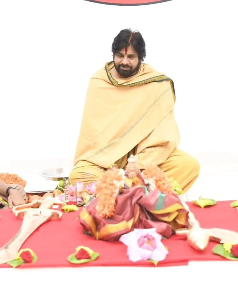 Pawan Kalyan Varahi Deeksha Pooja Photos