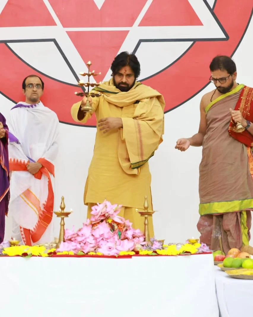 Pawan Kalyan Varahi Deeksha Pooja Photos