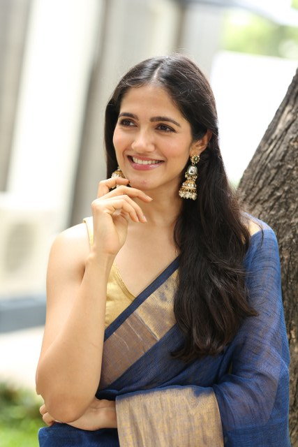 Simran Choudhary Cute Saree Looks