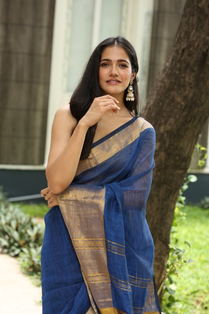 Simran Choudhary Cute Saree Looks