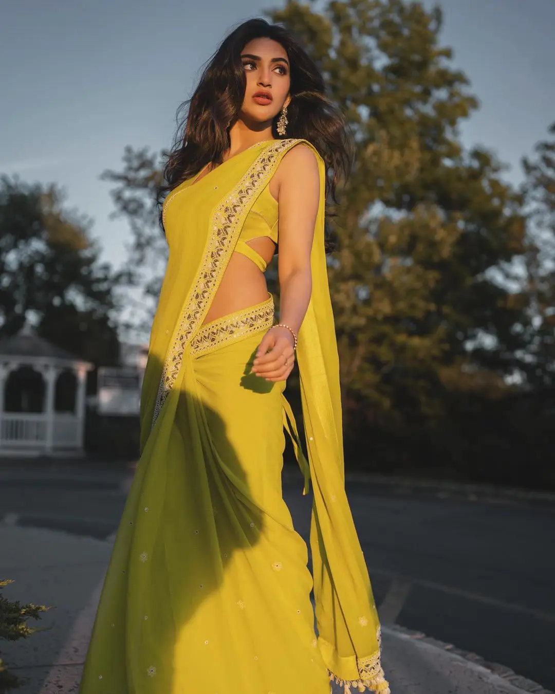 Sreeleela Smashing Looks in Saree