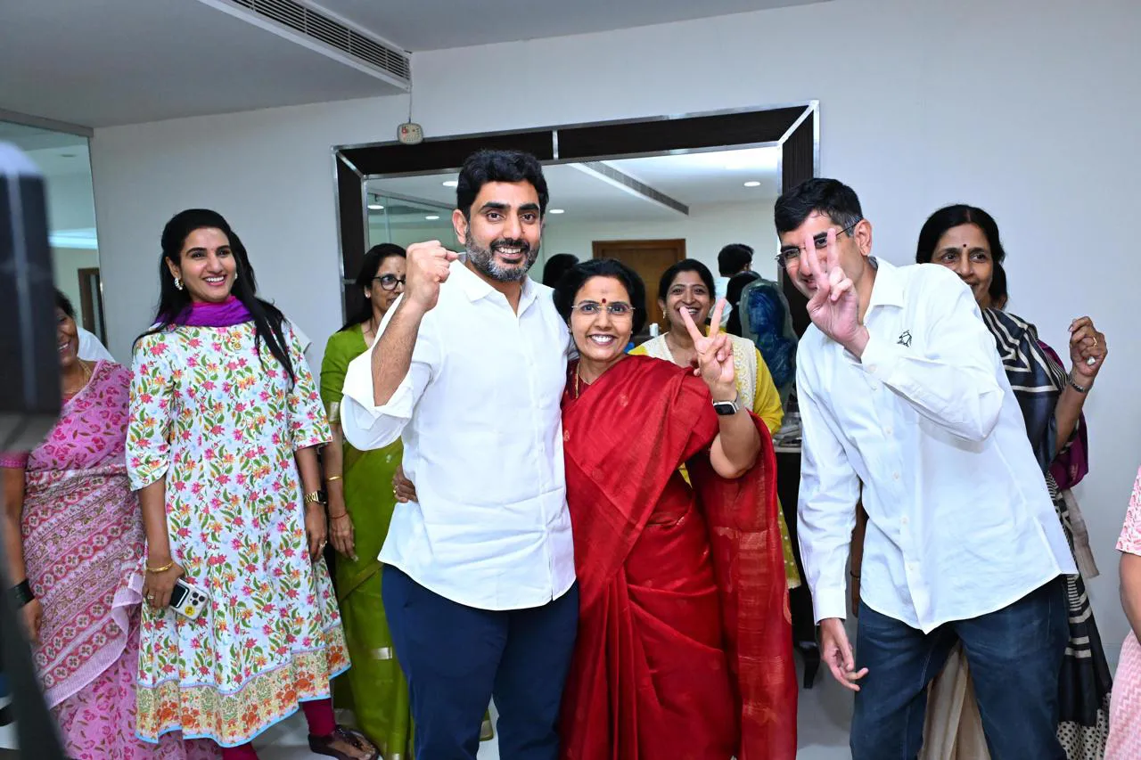 Chandrababu Family Celebrations on AP Elections Results