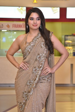 Tanya Hope Shines in Saree at Weapon Trailer Launch Event