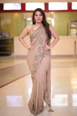 Tanya Hope Shines in Saree at Weapon Trailer Launch Event