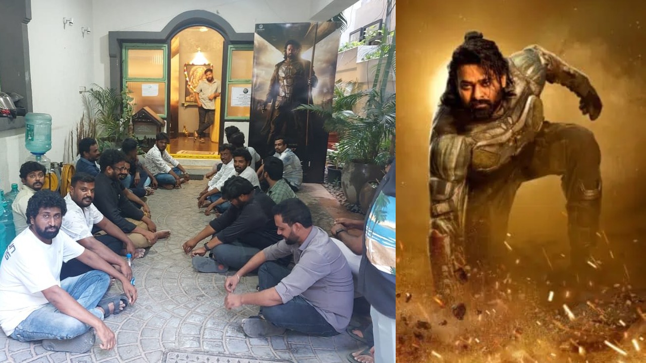 Prabhas Fans : కల్కి సినిమా టికెట్స్ కోసం.. సినిమా ఆఫీస్ ముందు ప్రభాస్ అభిమానుల మౌన దీక్ష.. Prabhas Fans : కల్కి సినిమా టికెట్స్ కోసం.. సినిమా ఆఫీస్ ముందు ప్రభాస్ అభిమానుల మౌన దీక్ష..