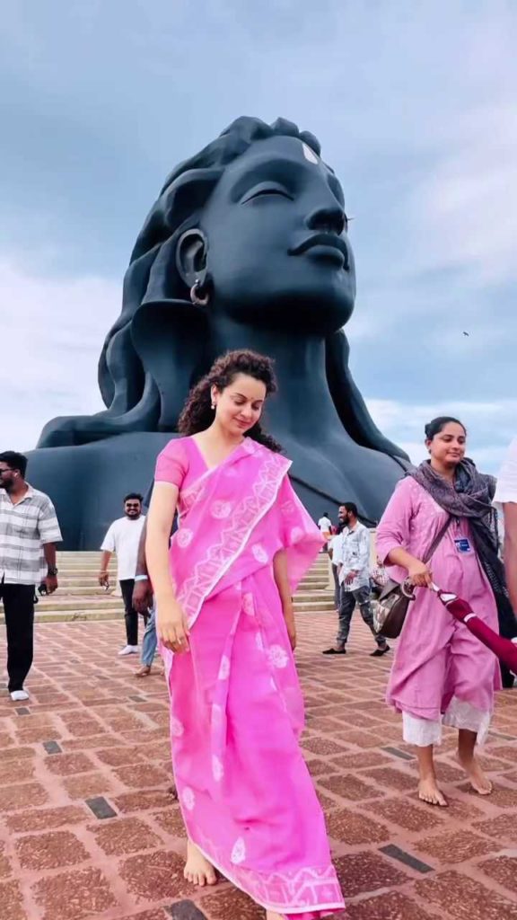 Kangana Ranaut Visits Isha Foundation and Takes Blessings From Sadhguru after Winning as MP 