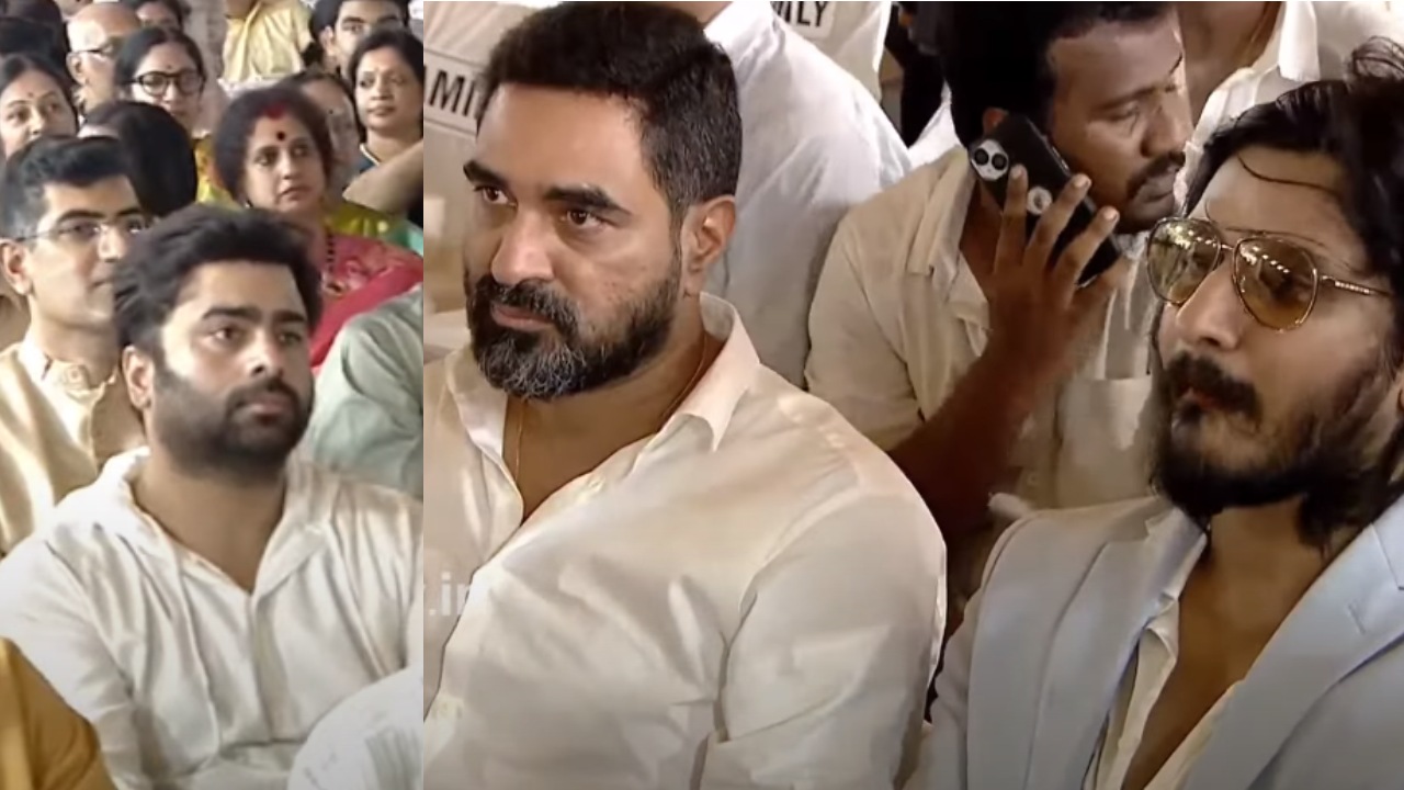 చంద్రబాబు ప్రమాణస్వీకారంలో హీరోలు నిఖిల్, నారా రోహిత్.. నందమూరి ఫ్యామిలీ..