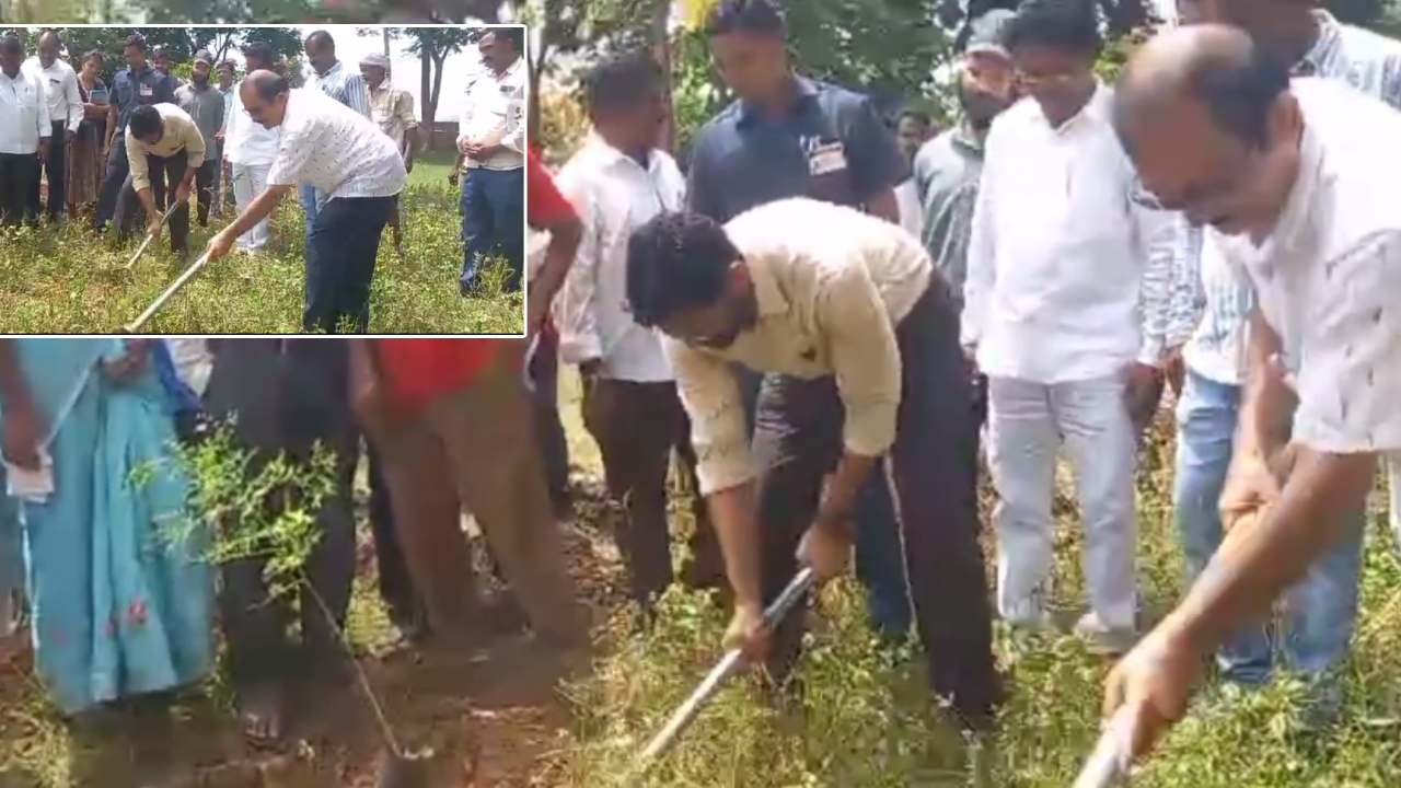 పార పట్టిన కలెక్టర్.. మాటలు కాదు.. చేసి చూపించాలంటూ క్లాస్.. పార పట్టిన కలెక్టర్.. మాటలు కాదు.. చేసి చూపించాలంటూ క్లాస్..