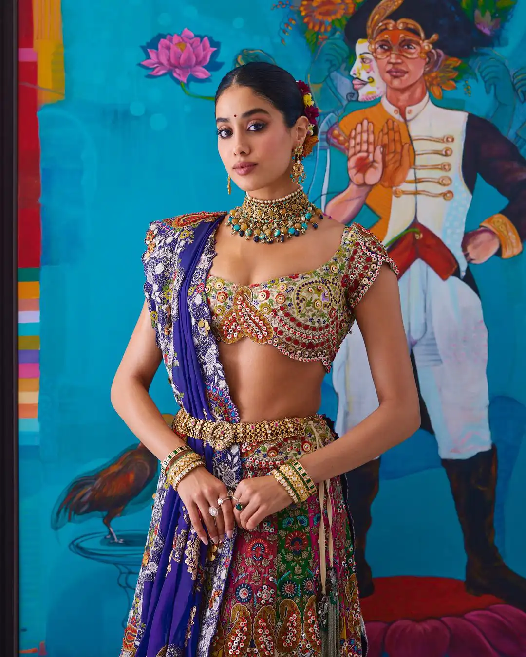 Janhvi Kapoor Shows her Beauty in Traditional Attire