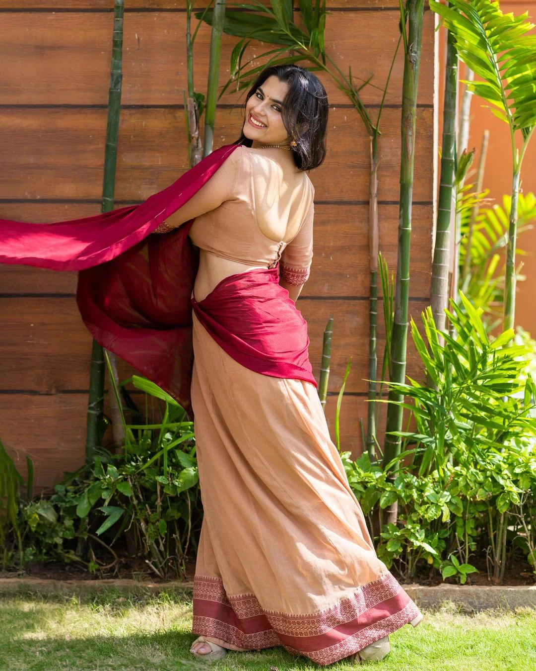 Kavya Kalyanram Cute Pics in Half Saree