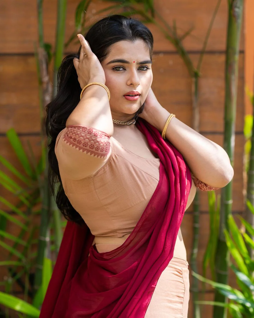 Kavya Kalyanram Cute Pics in Half Saree