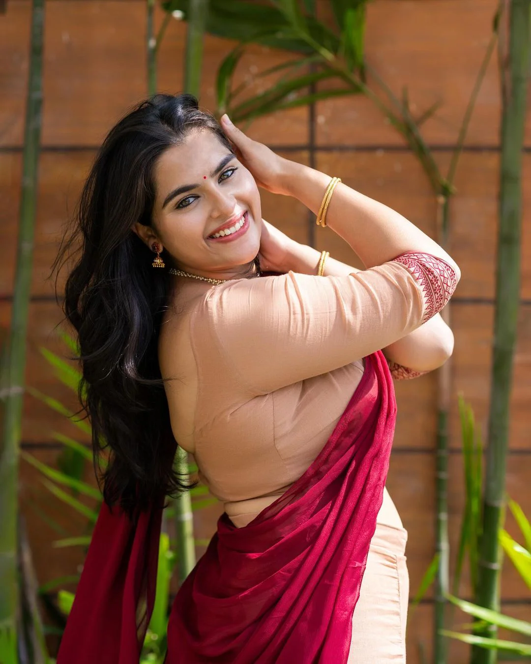 Kavya Kalyanram Cute Pics in Half Saree