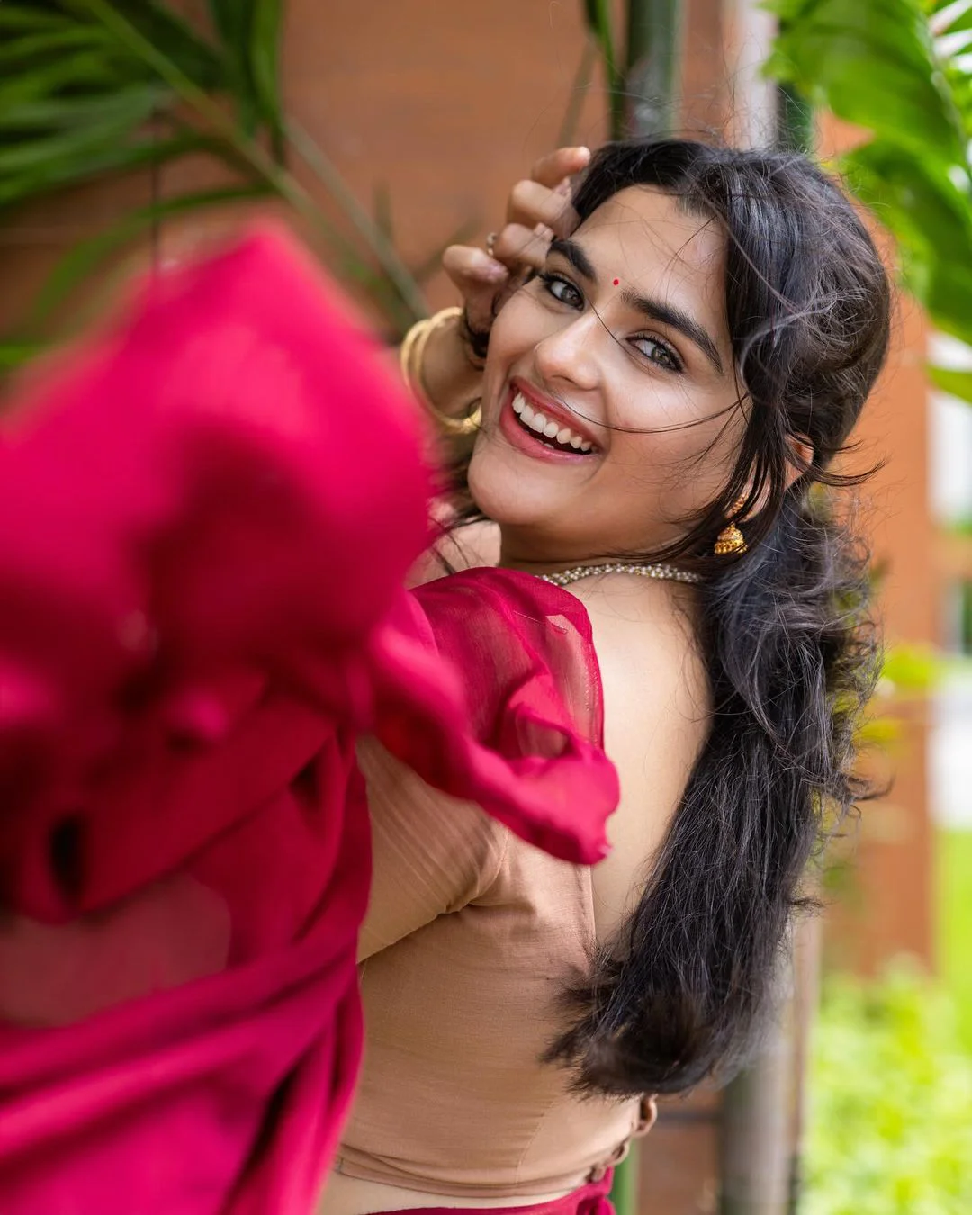 Kavya Kalyanram Cute Pics in Half Saree