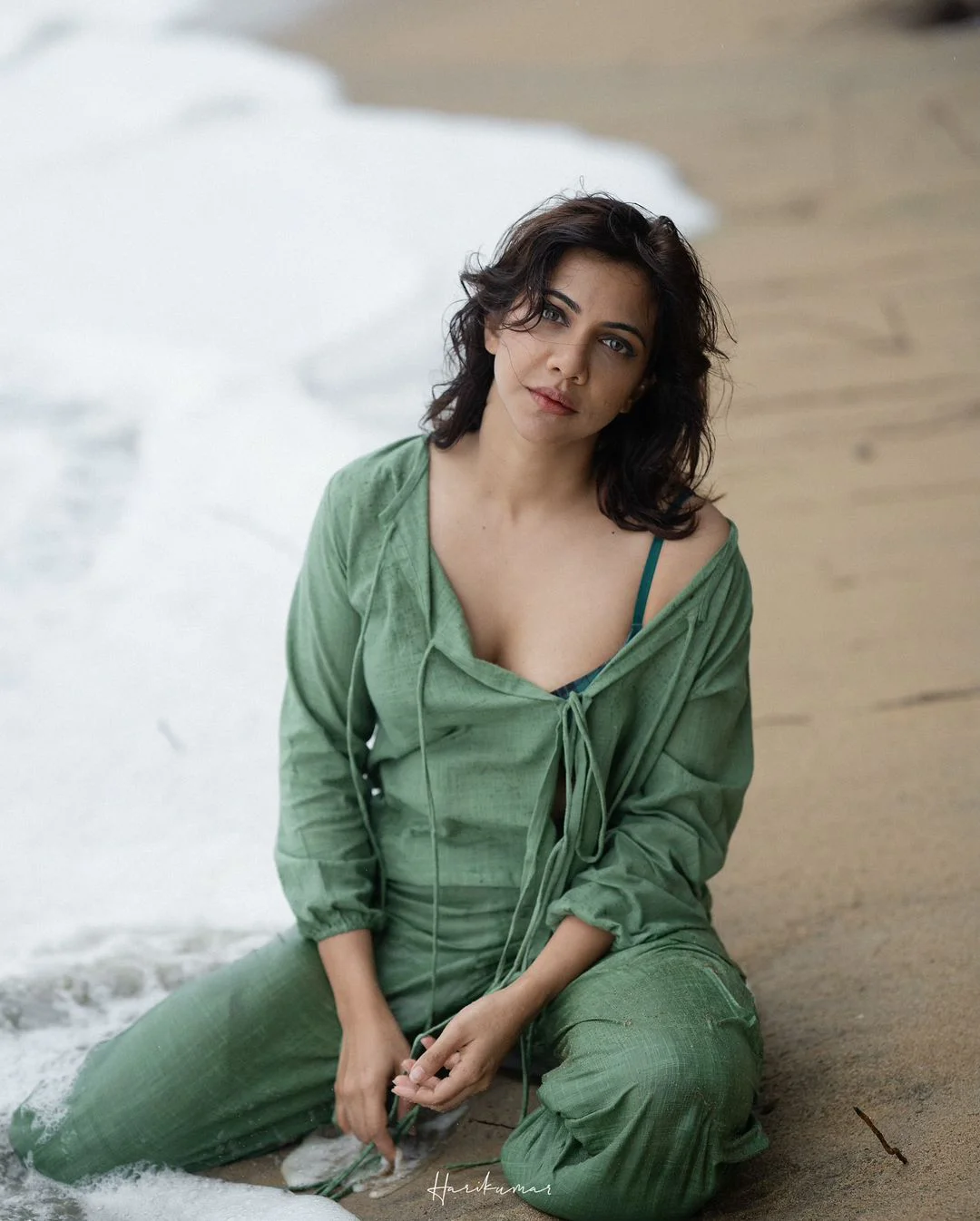 Madonna Sebastian Enjoying in Beach Vacation