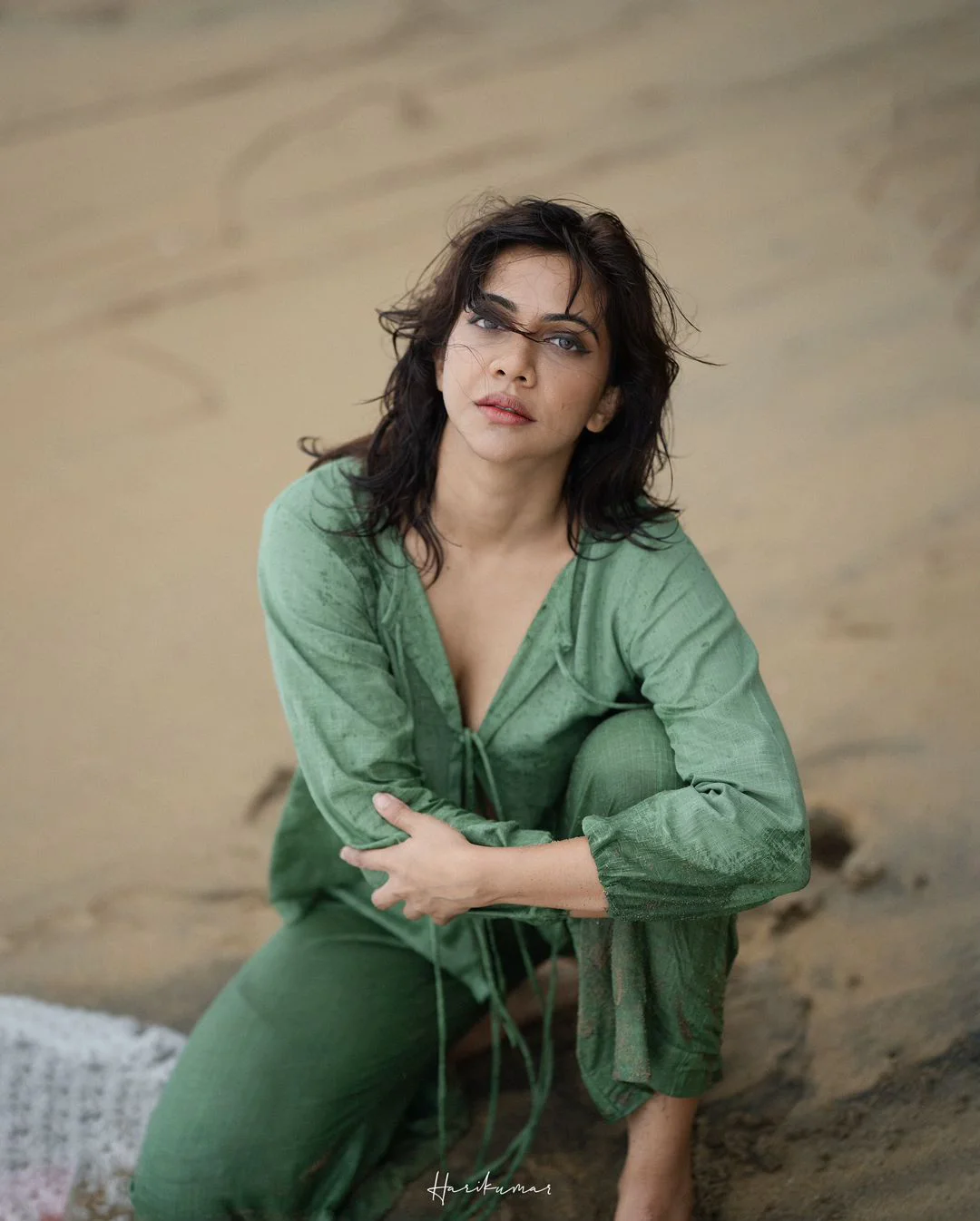 Madonna Sebastian Enjoying in Beach Vacation
