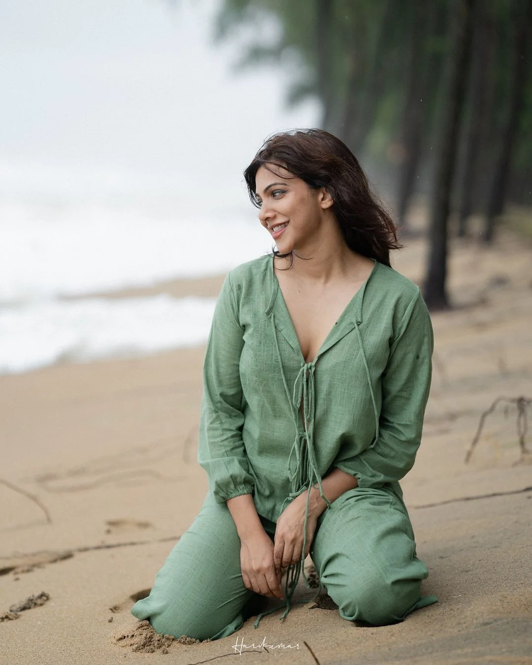 Madonna Sebastian Enjoying in Beach Vacation