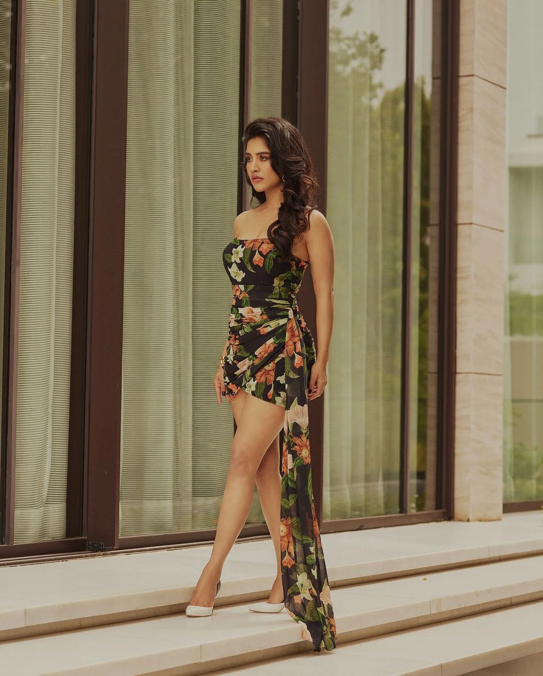 Nabha Natesh Elegant Looks in Modern Dress