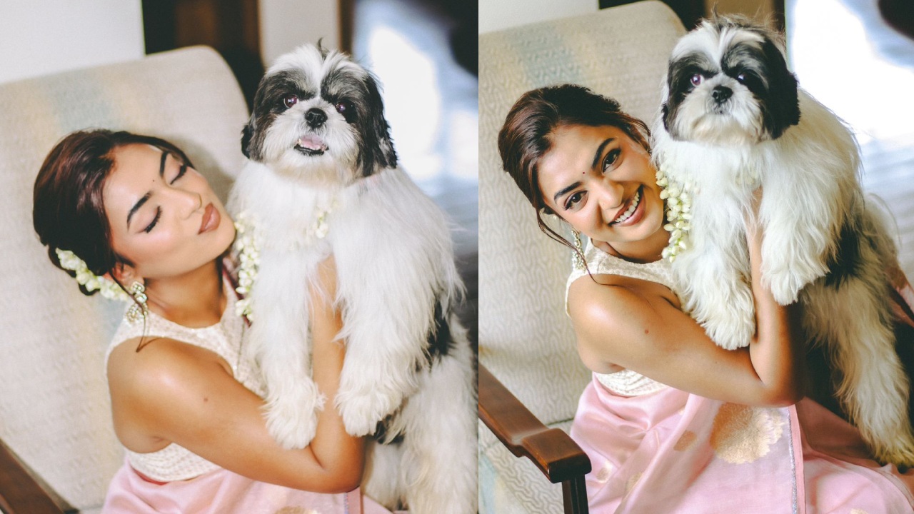 Nazriya Nazim : చీరకట్టులో తన పెంపుడు కుక్కతో నజ్రియా క్యూట్ ఫొటోలు..