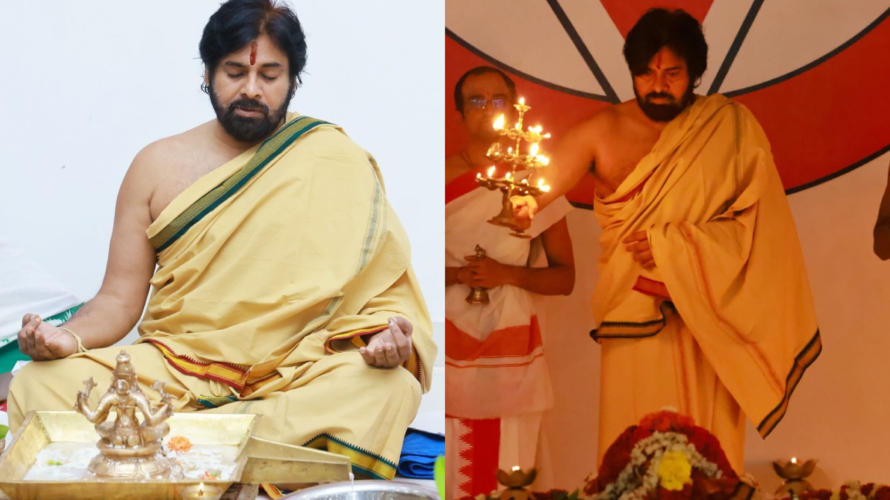 Pawan Kalyan : వారాహి దీక్ష పూర్తిచేసిన పవన్ కళ్యాణ్.. చివరి రోజు పూజ ఫోటోలు..