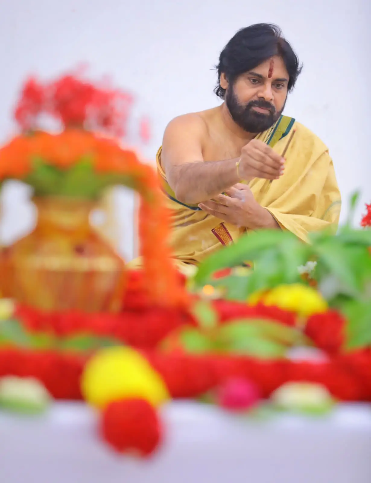 Pawan Kalyan Varahi Deeksha Pooja Photos