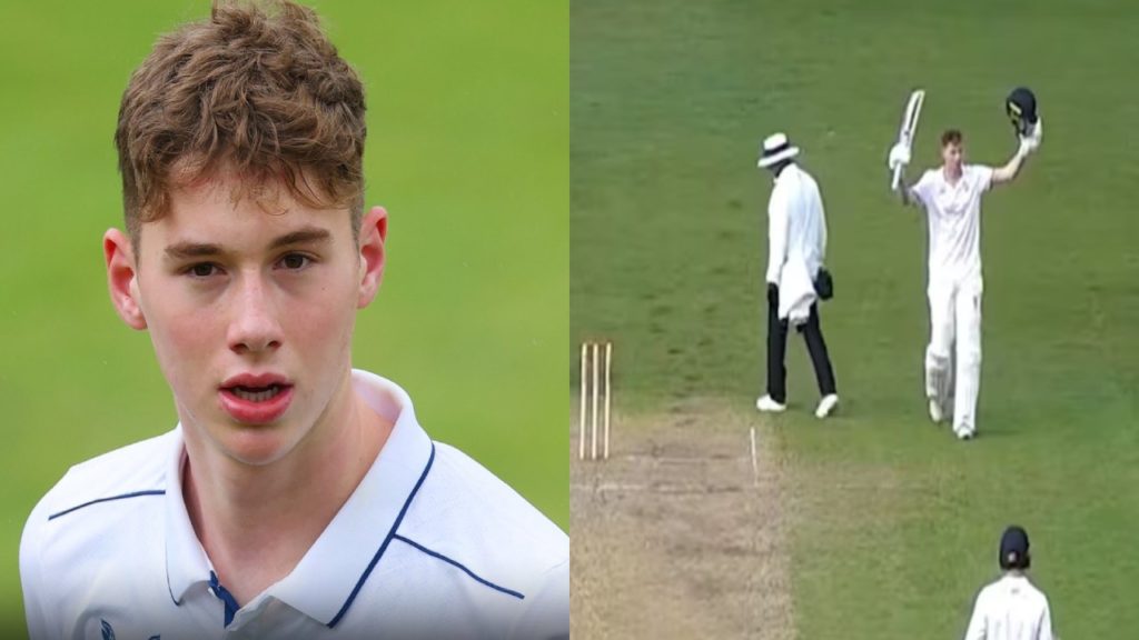 Rocky Flintoff makes history as youngest England U19 centurion