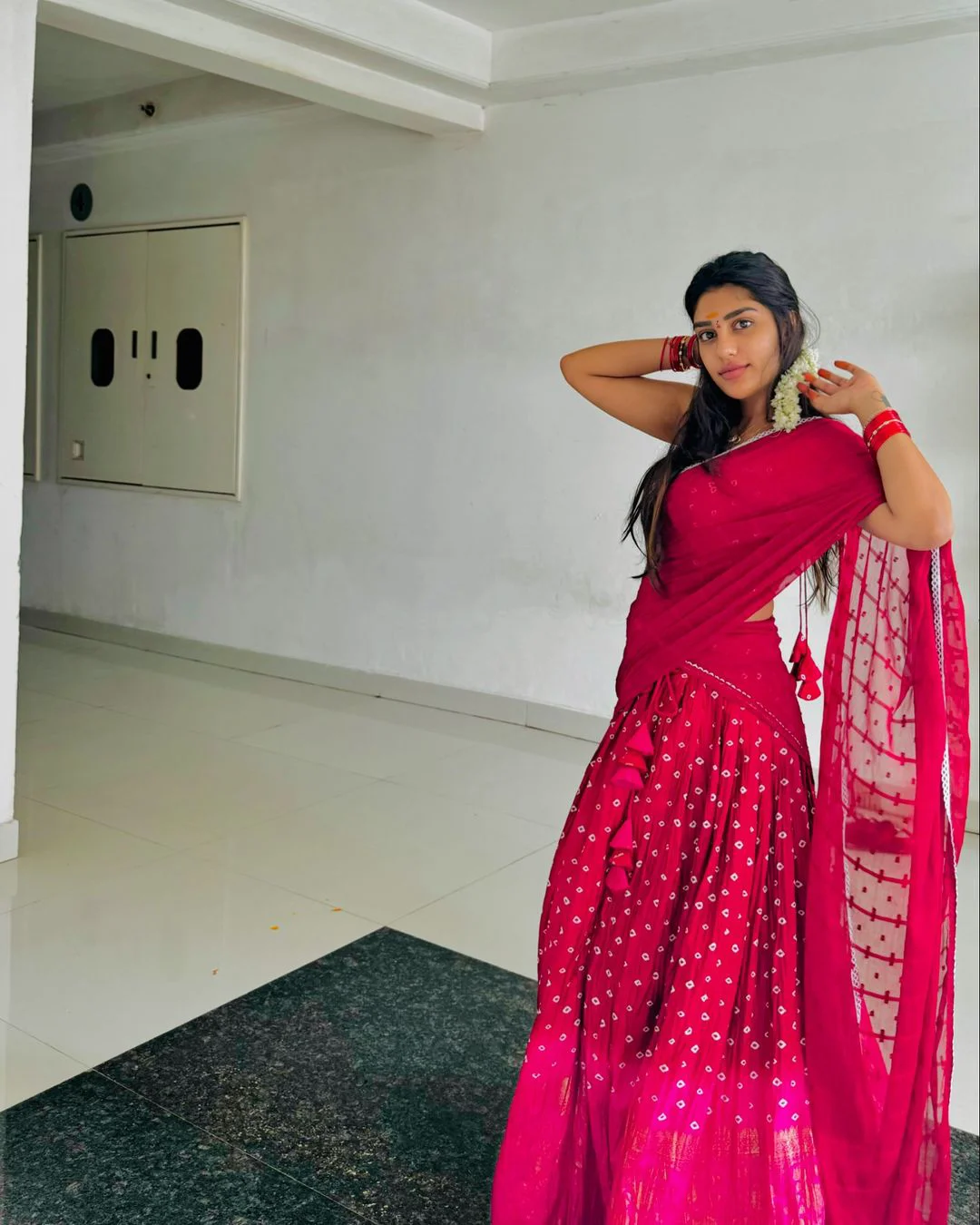 Surekha Vani Daughter Supritha Stunning Looks in Half Saree