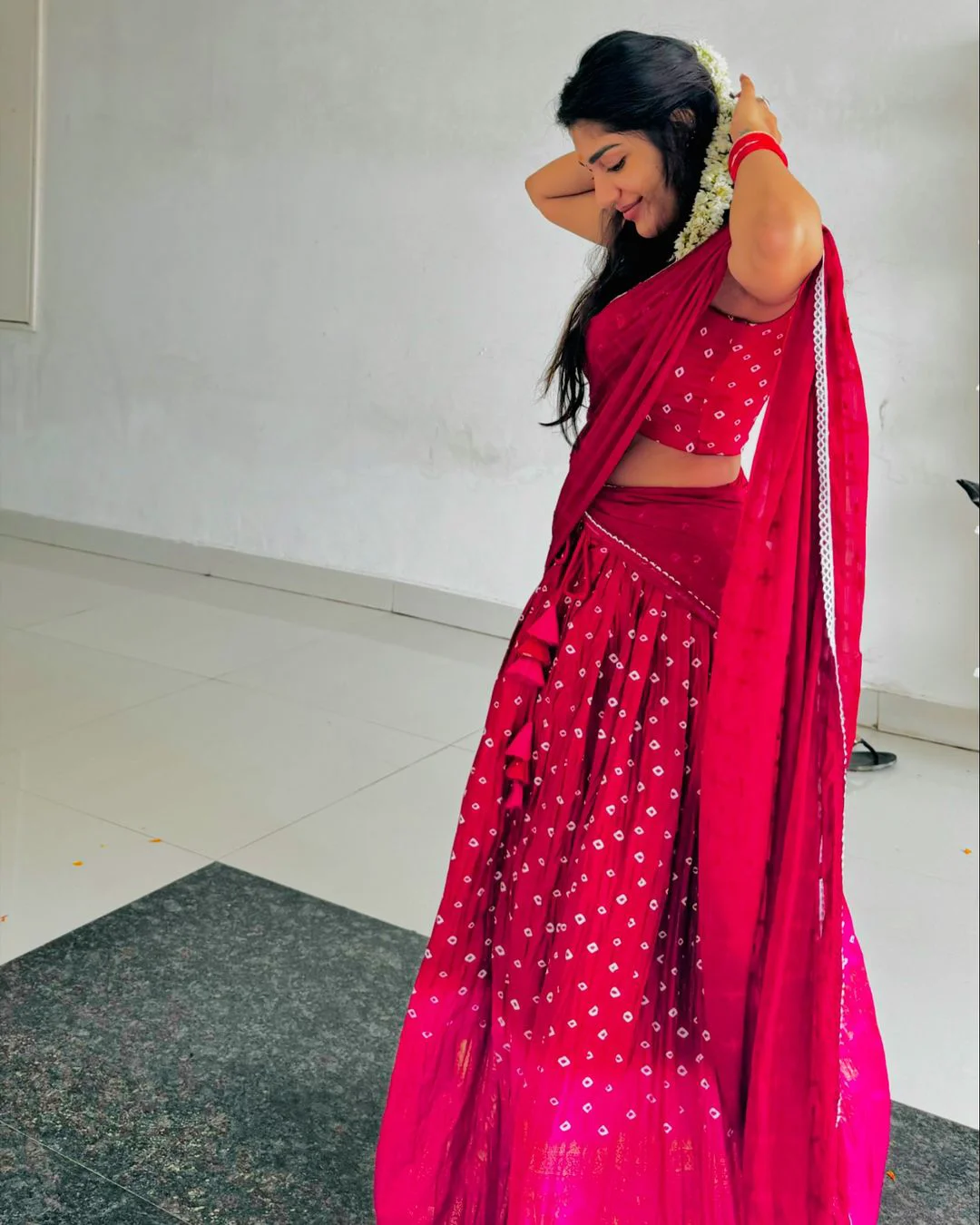Surekha Vani Daughter Supritha Stunning Looks in Half Saree