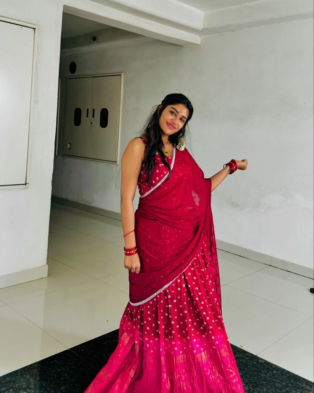 Surekha Vani Daughter Supritha Stunning Looks in Half Saree