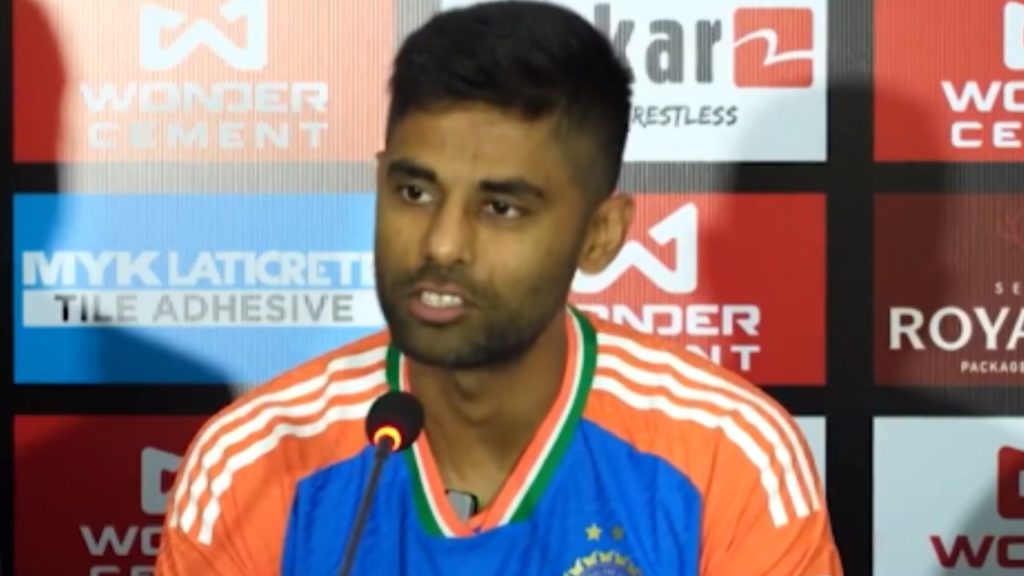 Surykumar Yadav reacts after 43 run victory in 2nd T20 against Srilanka