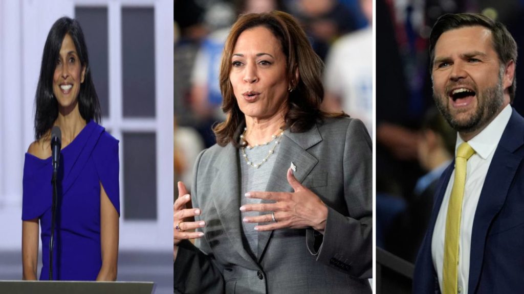 Usha vance, Kamala Harris, JD Vance